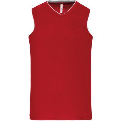 Camiseta baloncesto infantil poliéster Rojo 10/12 ans