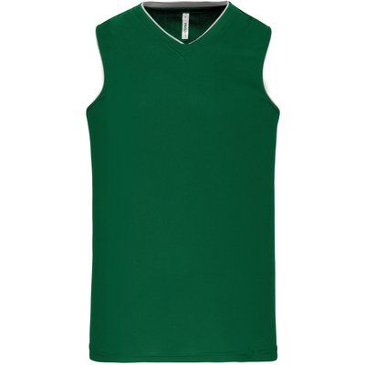 Camiseta baloncesto infantil poliéster Verde 12/14 ans