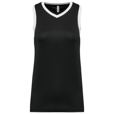 Camiseta baloncesto para mujer Black / White L