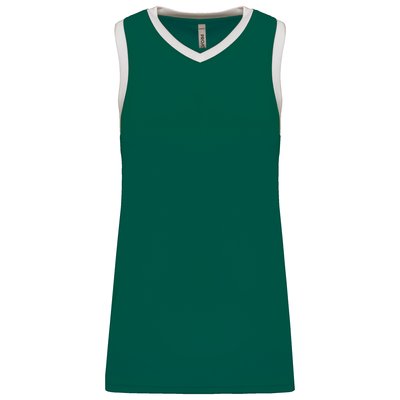 Camiseta baloncesto para mujer Dark Green / White L