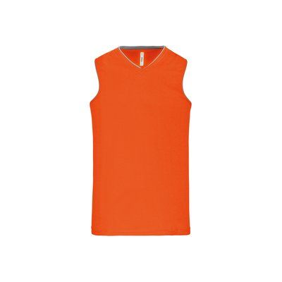 Camiseta baloncesto mujer poliéster Orange XS