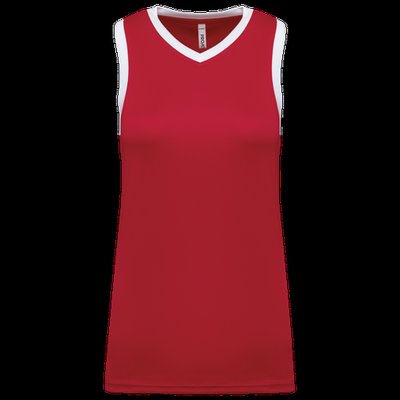 Camiseta baloncesto para mujer Sporty Red / White 3XL