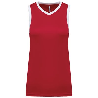 Camiseta baloncesto para mujer Sporty Red / White XL