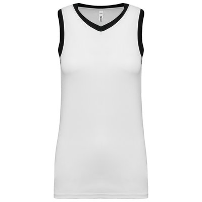 Camiseta baloncesto para mujer White / Black M