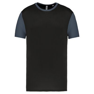 Camiseta bicolor adulto poliéster Black / sporty grey S