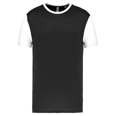 Camiseta bicolor adulto poliéster Black / White M