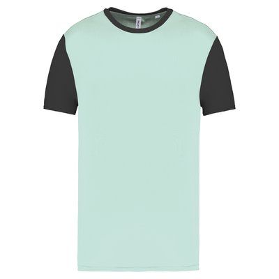 Camiseta bicolor adulto poliéster Ice Mint / Dark Grey XS