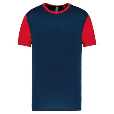 Camiseta bicolor adulto poliéster Sporty Navy / Sporty Red L