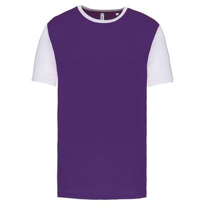 Camiseta bicolor adulto poliéster Sporty Purple / White S