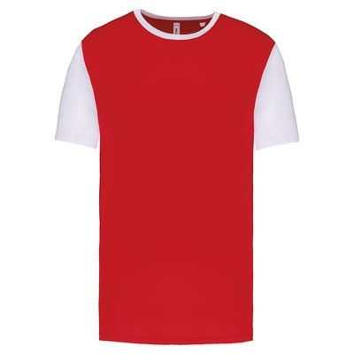 Camiseta bicolor adulto poliéster Sporty Red / White XXL