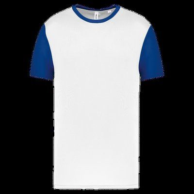 Camiseta bicolor adulto poliéster White / Dark Royal Blue M