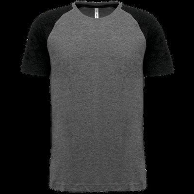 Camiseta bicolor Cuello redondo Grey Heather / Black Heather XS