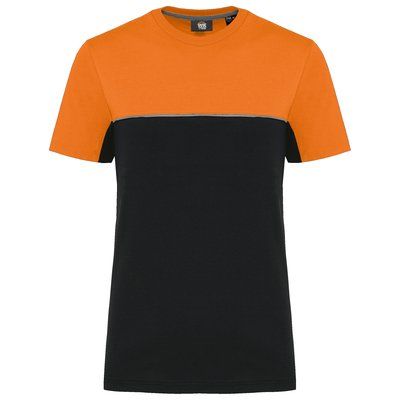 Camiseta bicolor eco Black / Orange XL