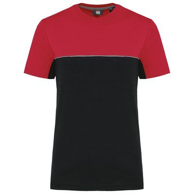 Camiseta bicolor eco Black / Red L