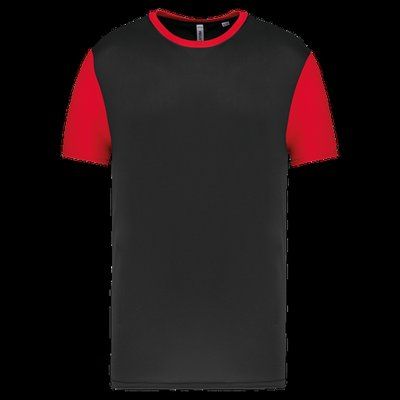 Camiseta bicolor infantil Black / Sporty Red 4/6 ans