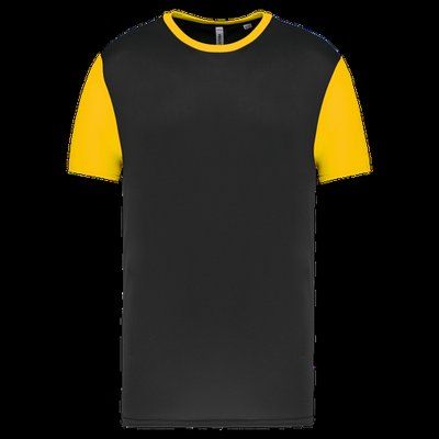 Camiseta bicolor infantil Black / Sporty Yellow 10/12 ans