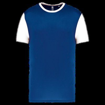 Camiseta bicolor infantil Dark Royal Blue / White 8/10 ans