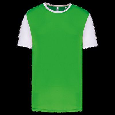 Camiseta bicolor infantil Green / White 10/12 ans