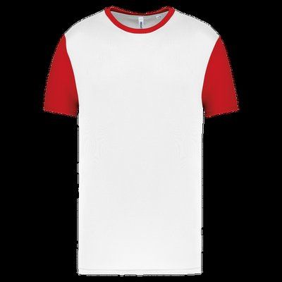 Camiseta bicolor infantil White / Sporty Red 4/6 ans