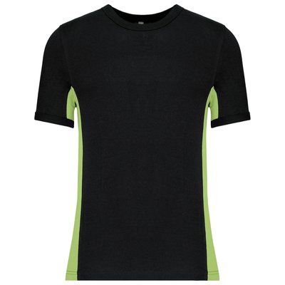 Camiseta bicolor manga corta Black / Lime S