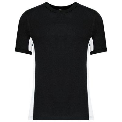 Camiseta bicolor manga corta Black / White S