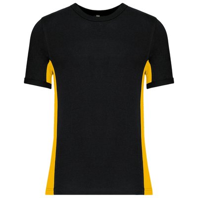 Camiseta bicolor manga corta Black / Yellow XL