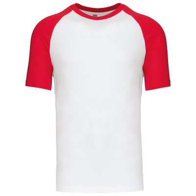 Camiseta bicolor manga corta hombre Blanco M