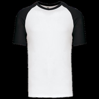 Camiseta bicolor manga corta hombre White / Black XL