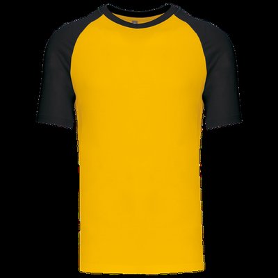 Camiseta bicolor manga corta hombre Yellow / Black M