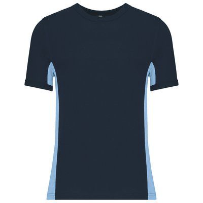 Camiseta bicolor manga corta Navy / Sky Blue L