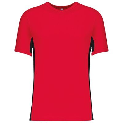 Camiseta bicolor manga corta Red / Black S