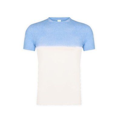 Camiseta Bicolor Unisex Azul pastel L