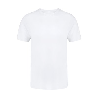 Camiseta Blanca Algodón Sin Costuras Laterales Bla XL