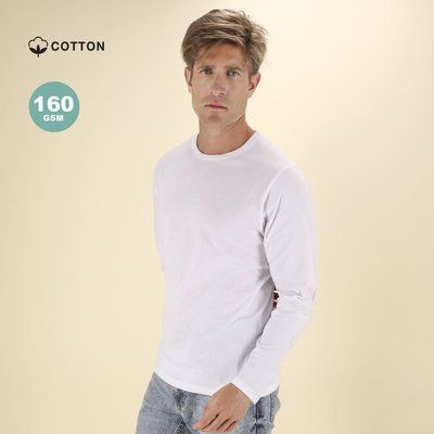 Camiseta Blanca Algodón Manga Larga