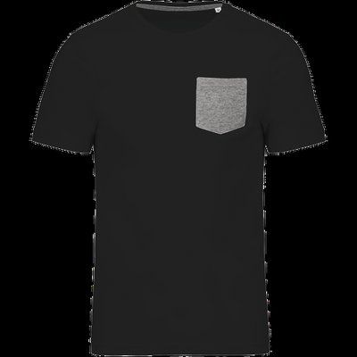 Camiseta con bolsillo Black / Grey Heather XXL