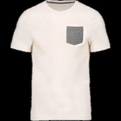 Camiseta con bolsillo Cream / Grey Heather S