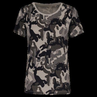 Camiseta camuflaje mujer algodón Grey Camouflage XXL