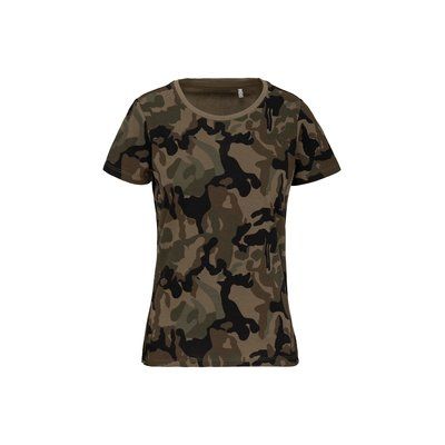 Camiseta camuflaje mujer algodón Olive Camouflage XS