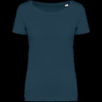 Camiseta chica algodón orgánico Peacock Blue S