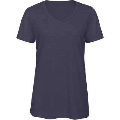 Camiseta chica cuello de pico Heather Navy S