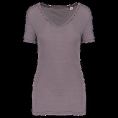 Camiseta de chica con cuello de pico Metal Grey M