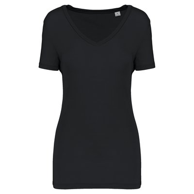 Camiseta chica cuello de pico Negro M