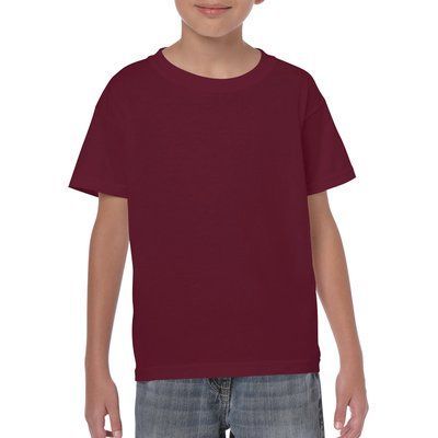 Camiseta clásica infantil de algodón Maroon (x72) XS