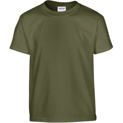 Camiseta clásica infantil de algodón Military Green L