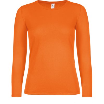 Camiseta clásica manga larga mujer Naranja XS