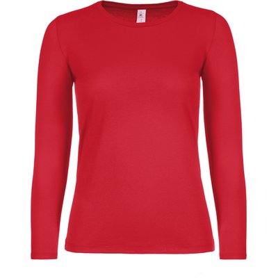 Camiseta clásica manga larga mujer Rojo M