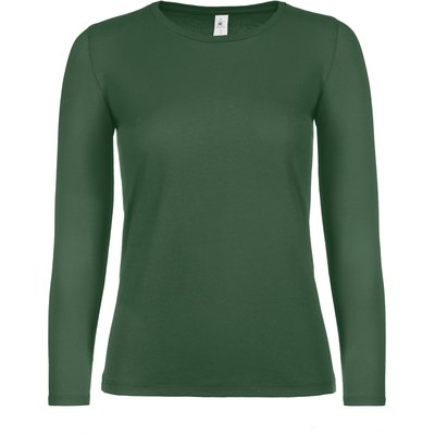 Camiseta clásica manga larga mujer Verde XS