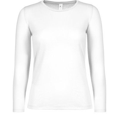 Camiseta clásica manga larga mujer White XL