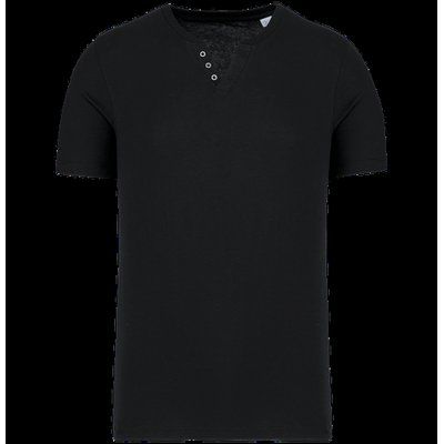 Camiseta cuello 3 botones Black M