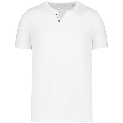 Camiseta cuello 3 botones Blanco 4XL